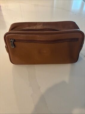 Longchamp leather mens Le Foulonne’ toiletry bag
